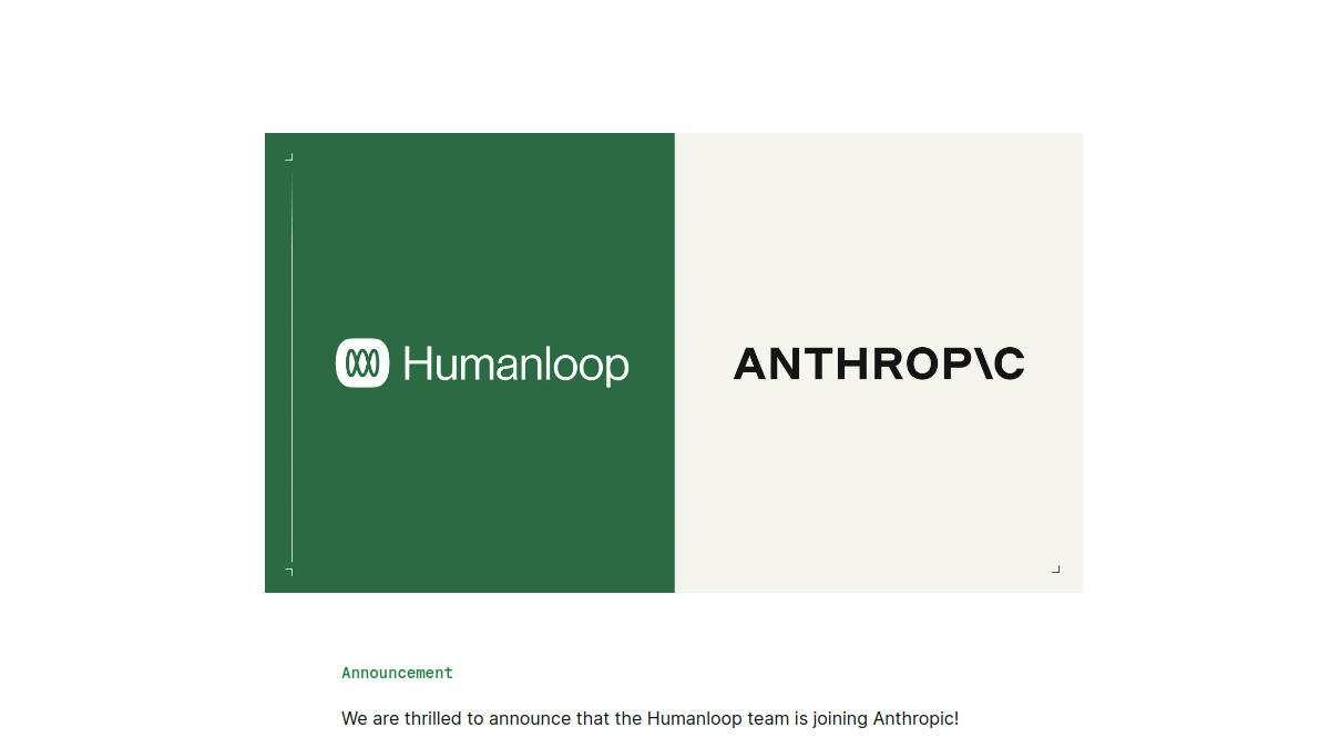 Humanloop官网截图