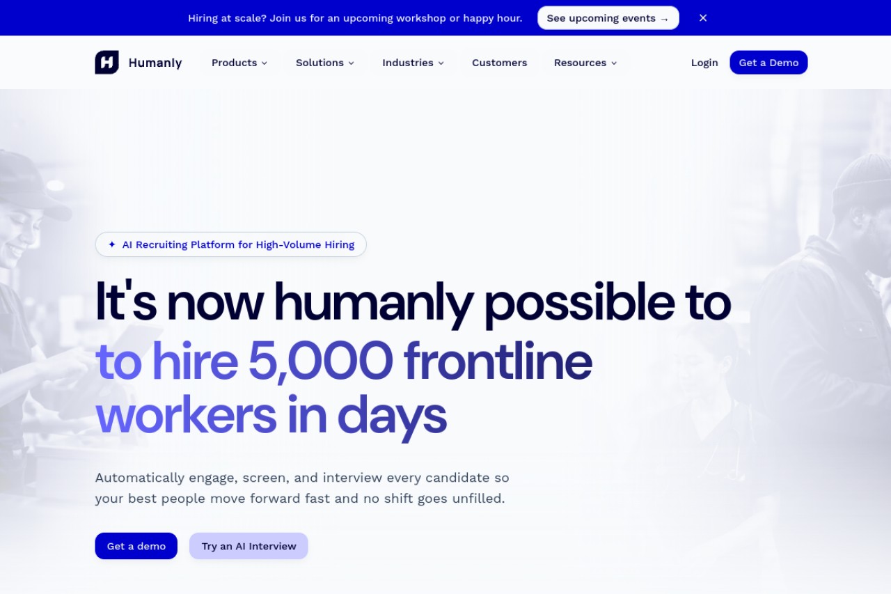 Humanly官网截图