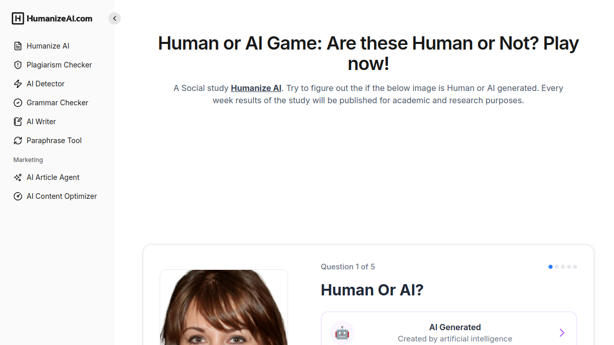 Human or AI官网截图