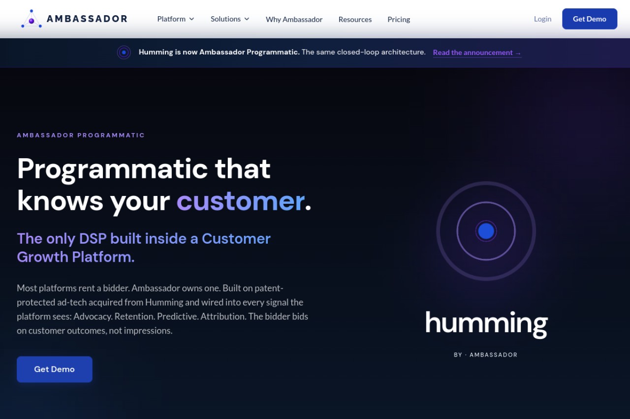 Humming, Inc官网截图