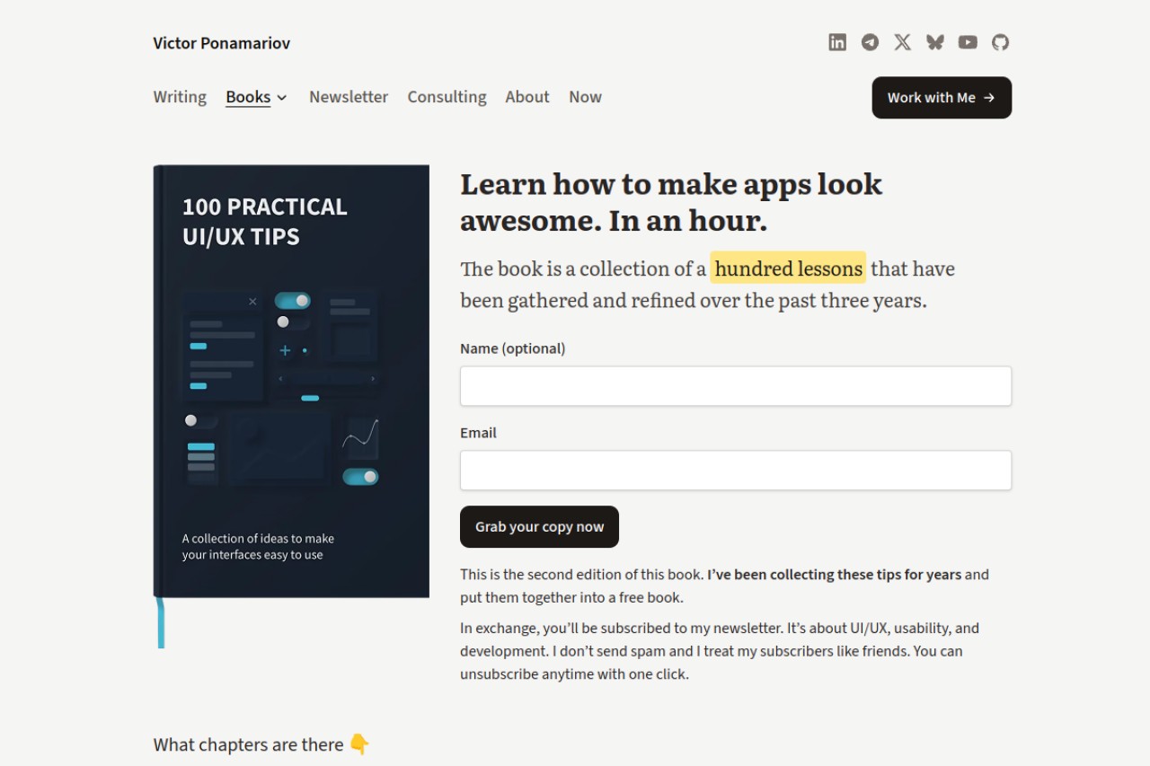 100 UI/UX Tips官网截图