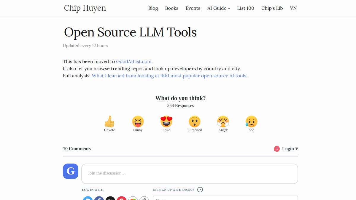 Open Source LLM Tools官网截图