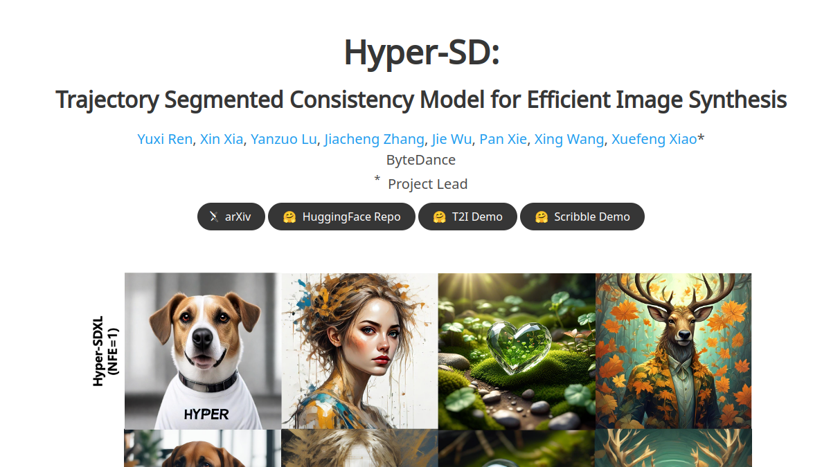 Hyper-SD官网截图