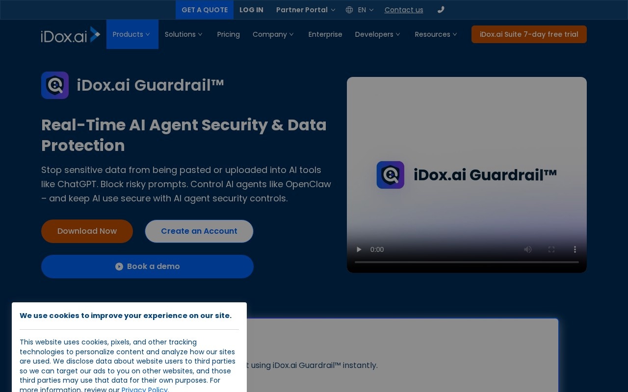 iDox.ai Guardrail官网截图