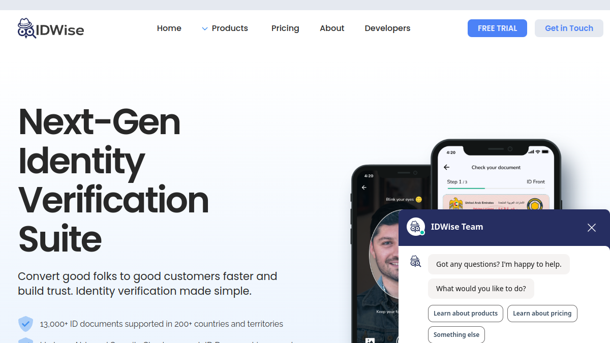 IDWise Identity Verification, eKYC & AML官网截图