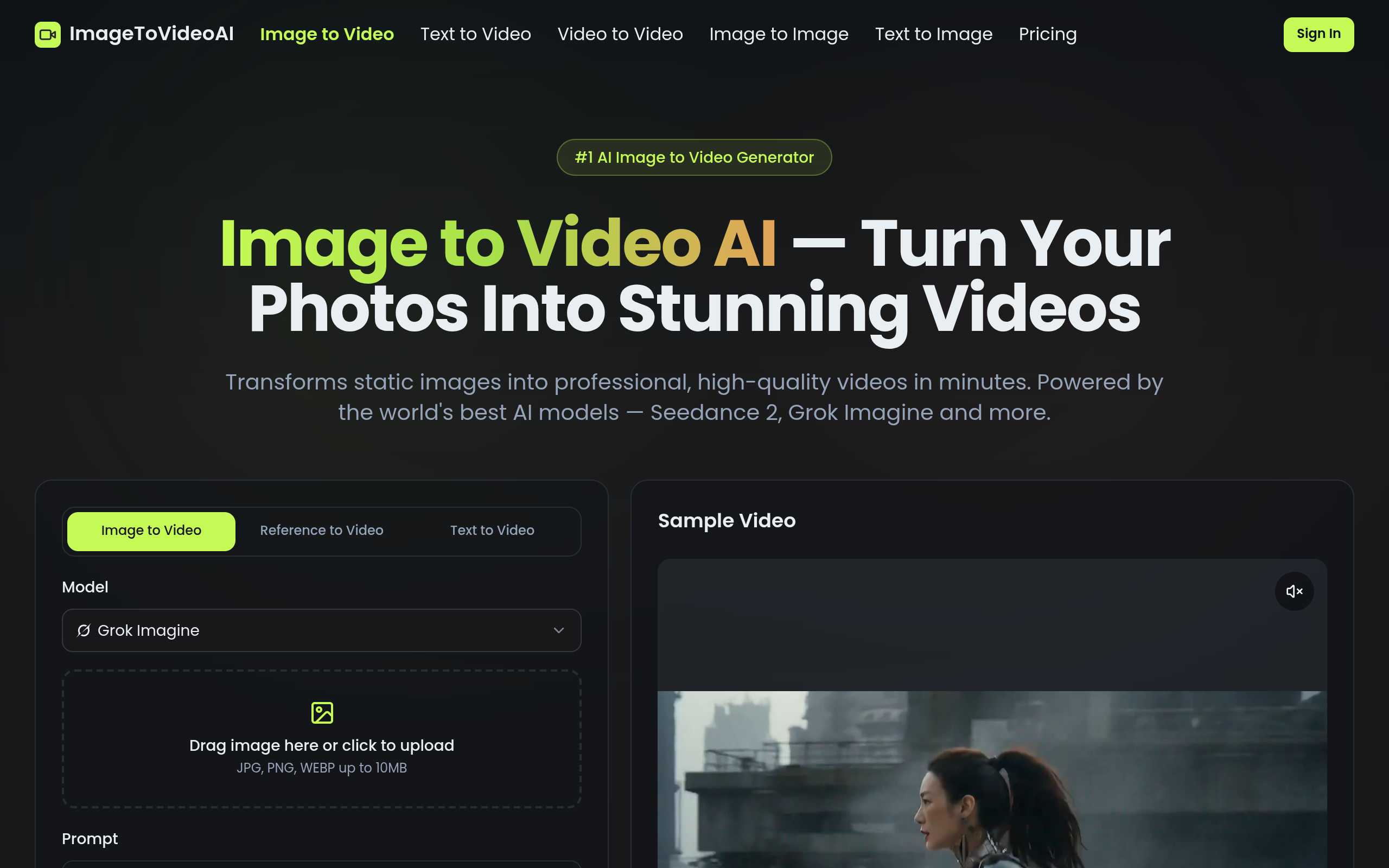 Image to Video AI官网截图