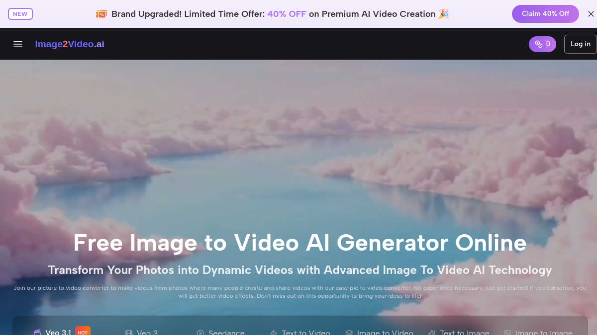 Img to Video官网截图