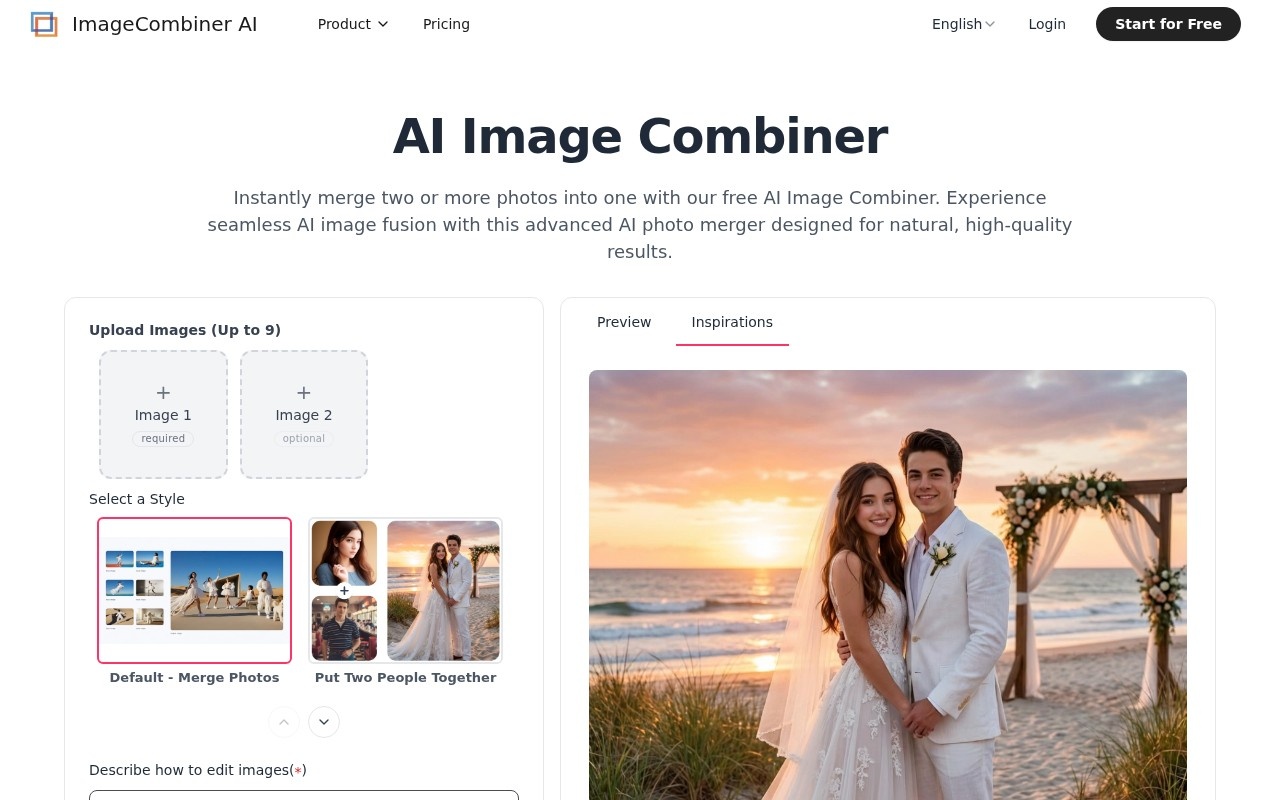 ImageCombiner AI官网截图