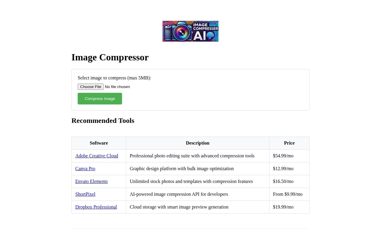 Image Compressor AI官网截图