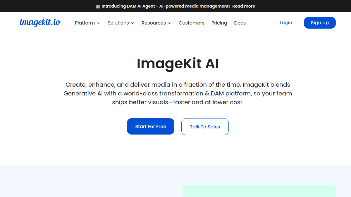 ImageKit AI官网截图