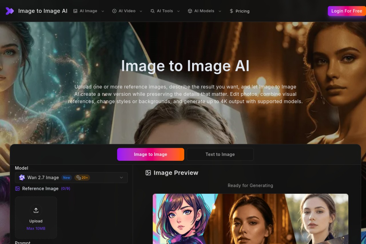 Image to Image AI官网截图