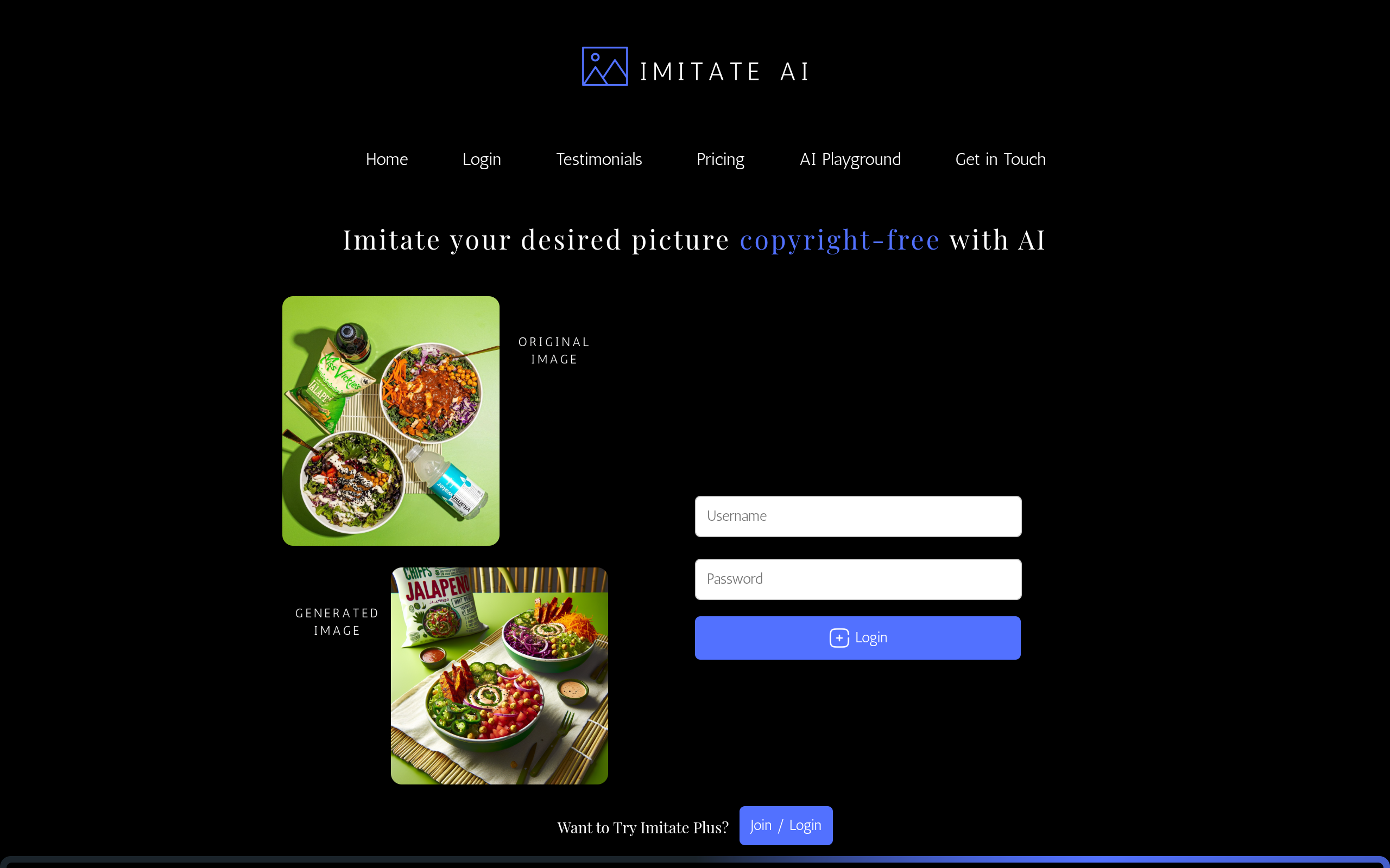 Imitate AI官网截图