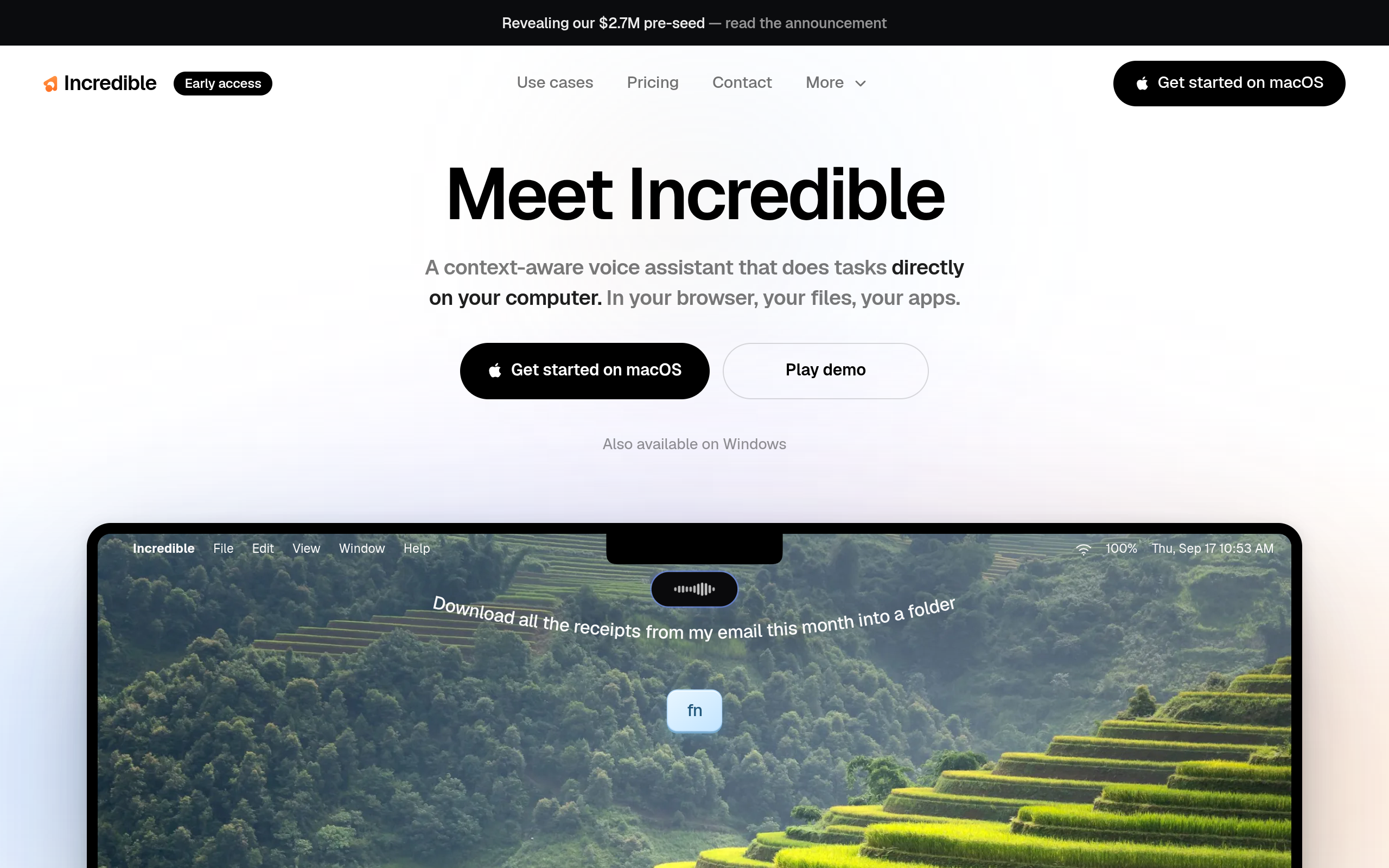 Incredible官网截图
