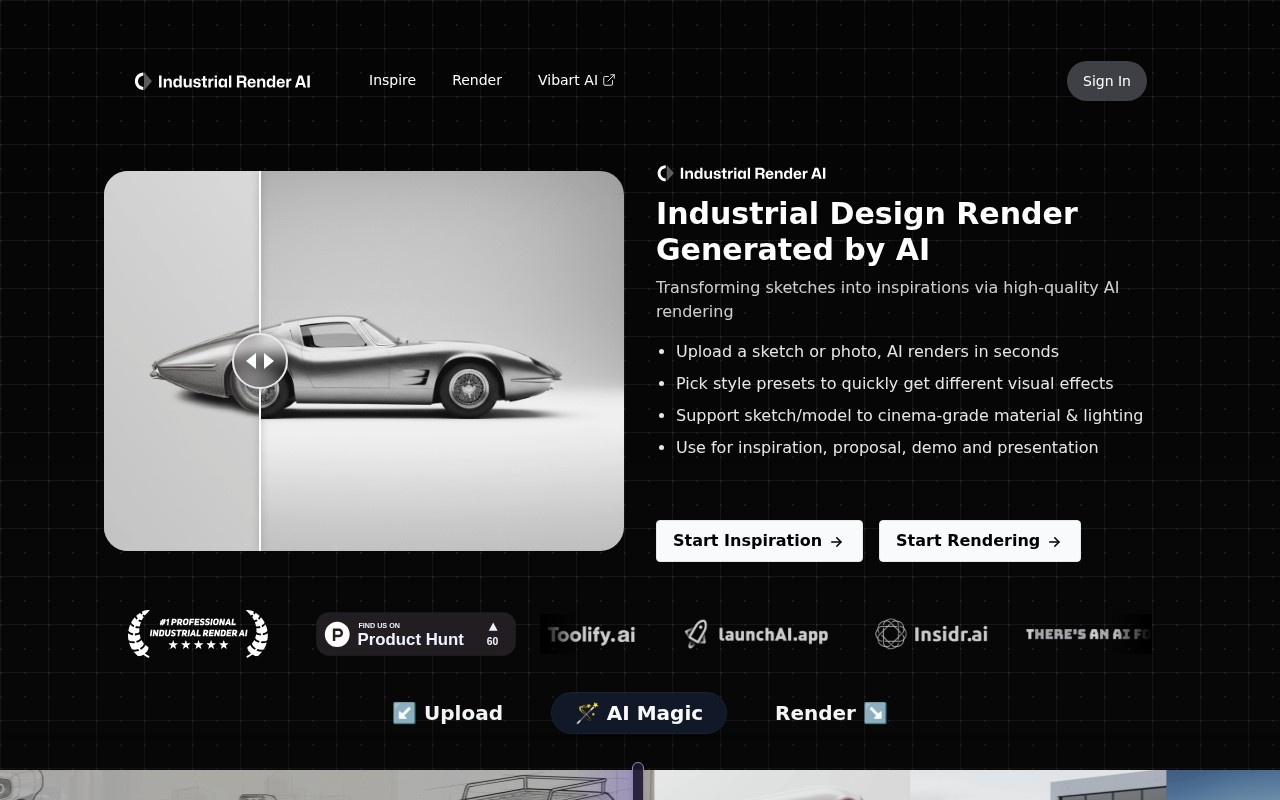 Industrial Render AI官网截图