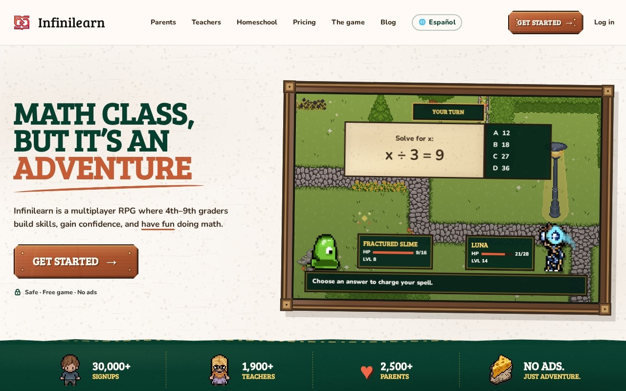 Infinilearn官网截图