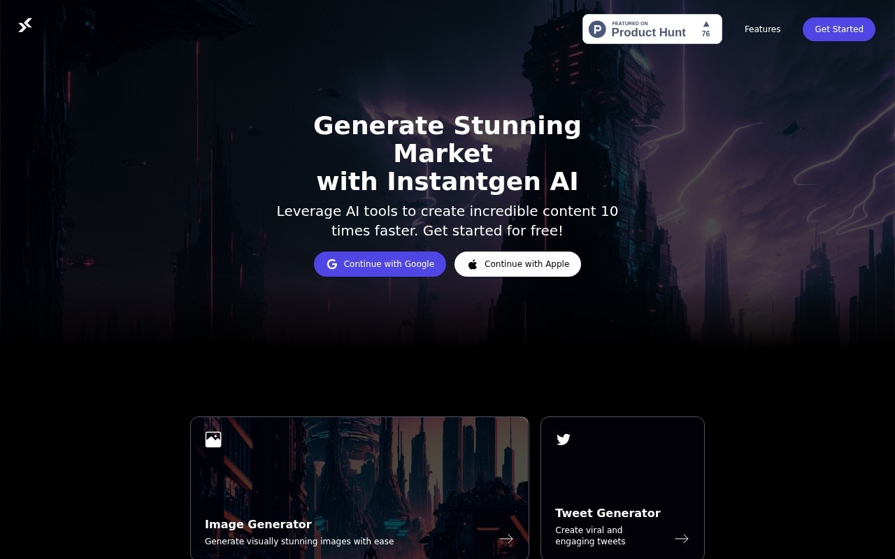 Instantgen AI官网截图