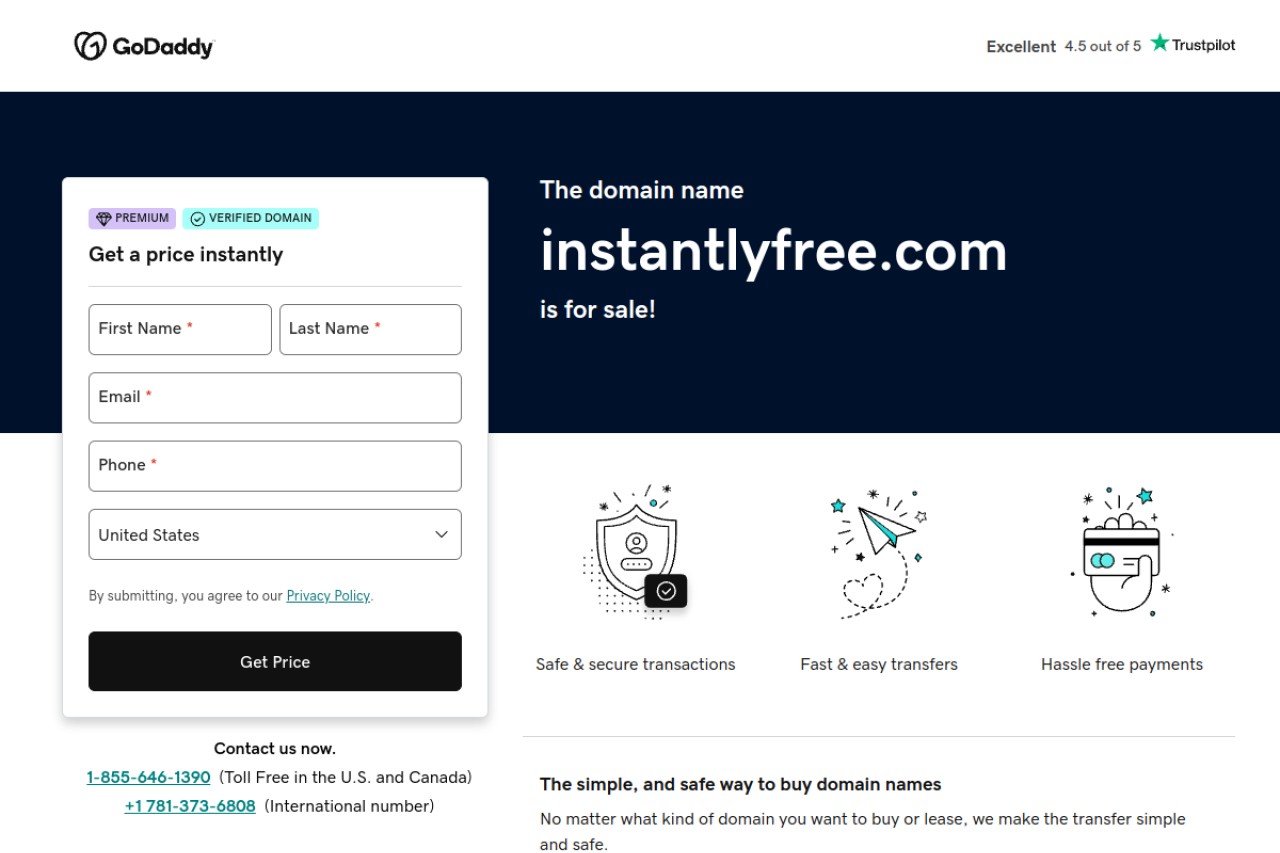 InstantlyFree官网截图