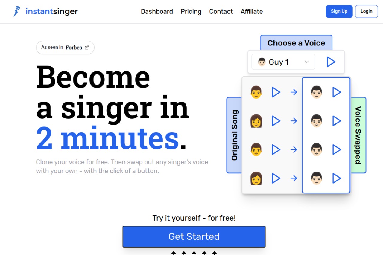Instant Singer官网截图