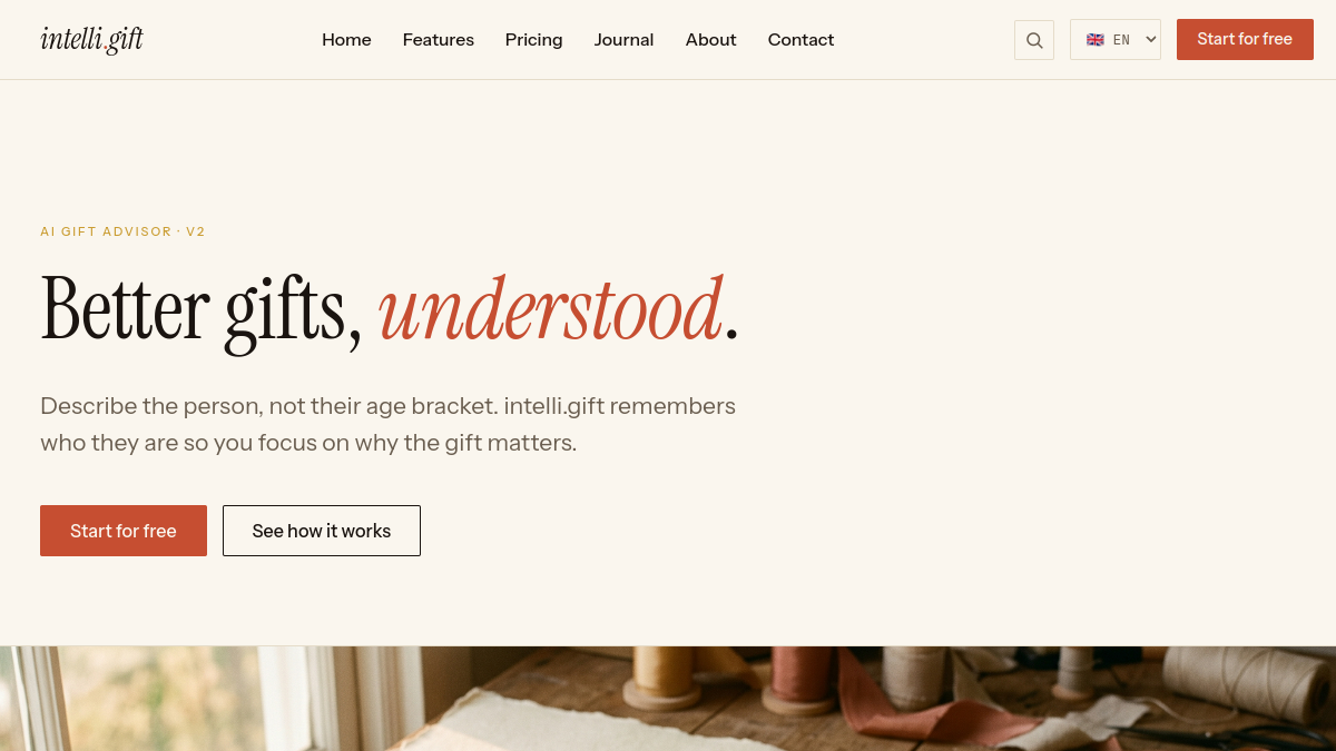 Intelli Gift官网截图