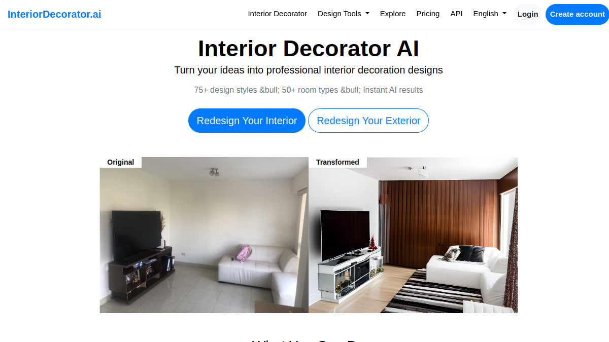 Interior Decorator AI官网截图