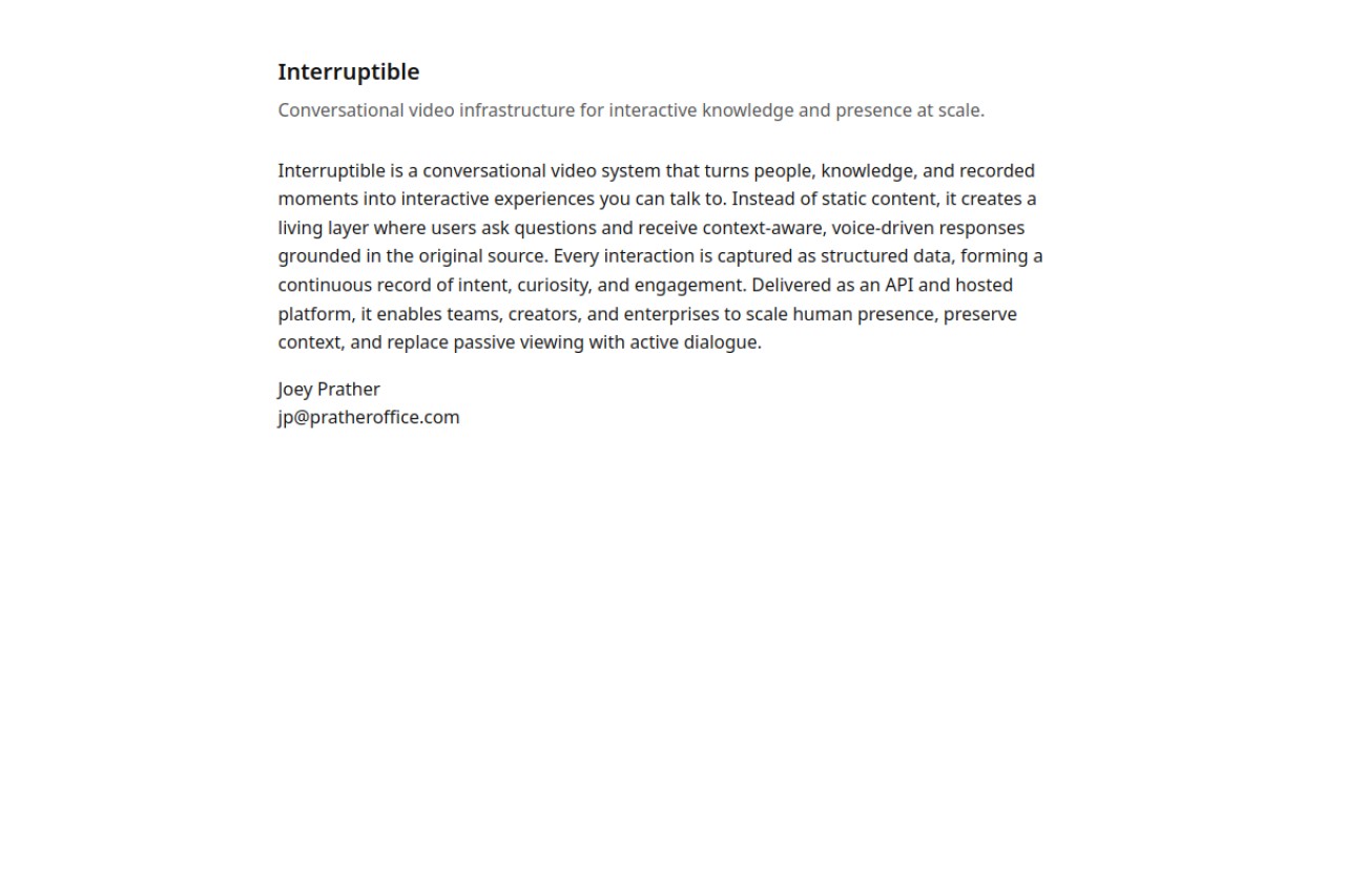 Interruptible AI官网截图