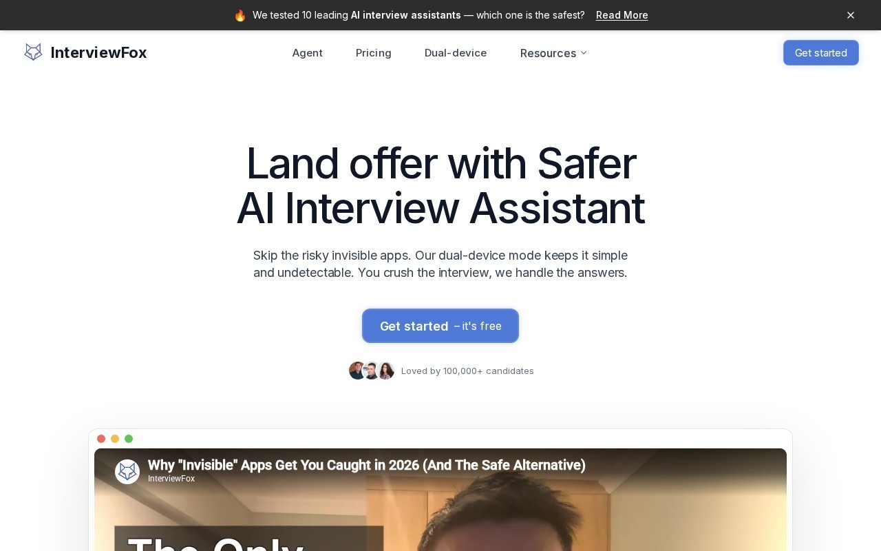InterviewFox AI官网截图