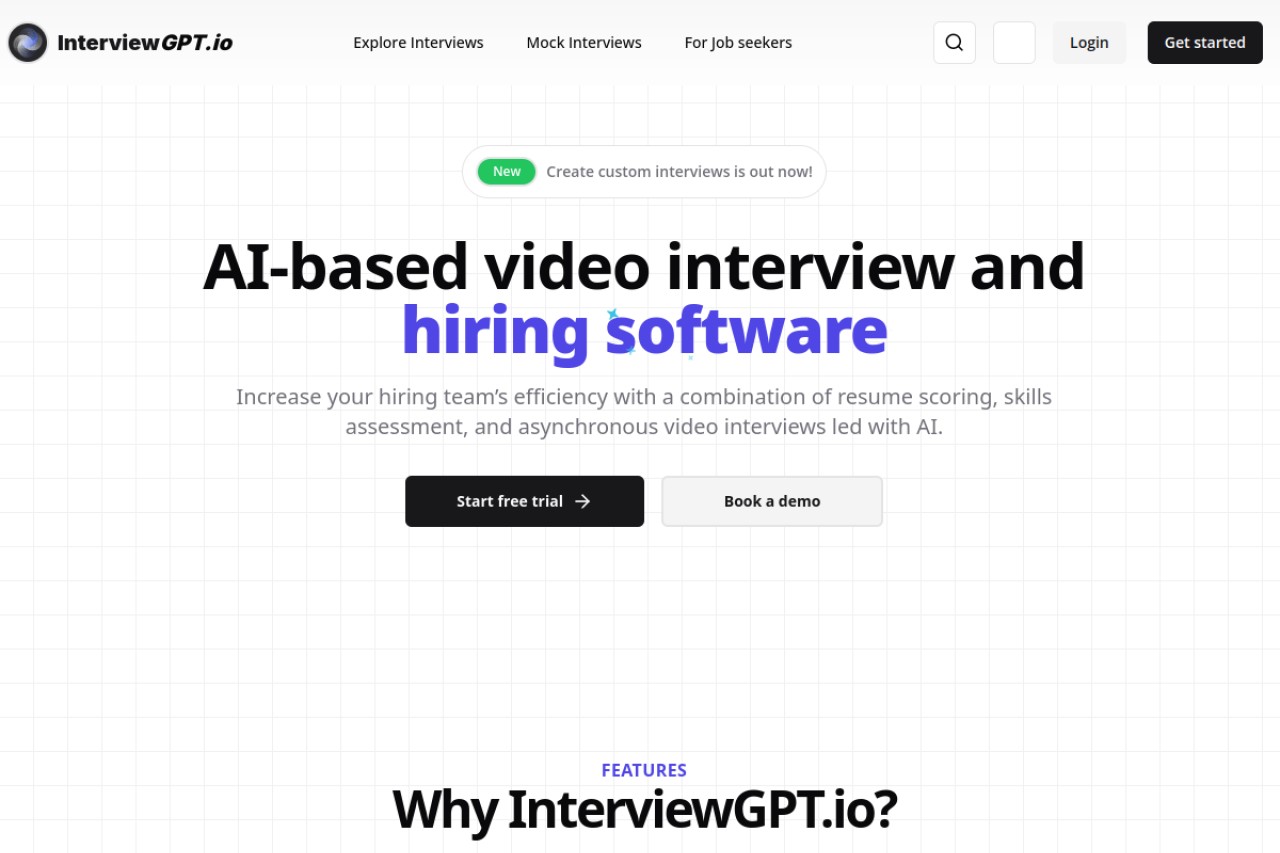 InterviewGPT.io官网截图
