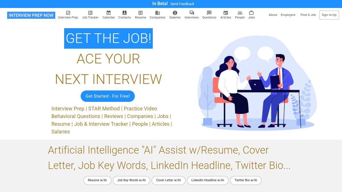 Interview Prepnow官网截图