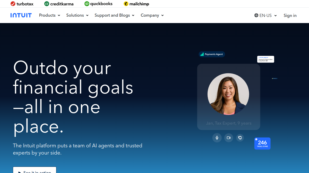 Intuit Assist官网截图