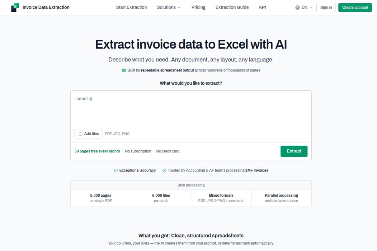 Invoice Data Extraction官网截图