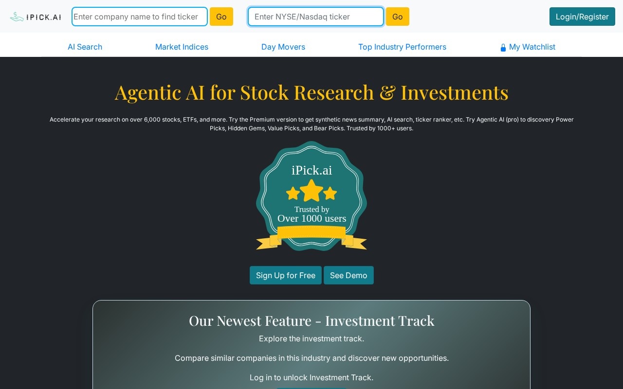 iPick.ai官网截图