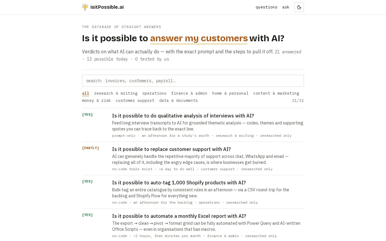 isitPossible.ai官网截图
