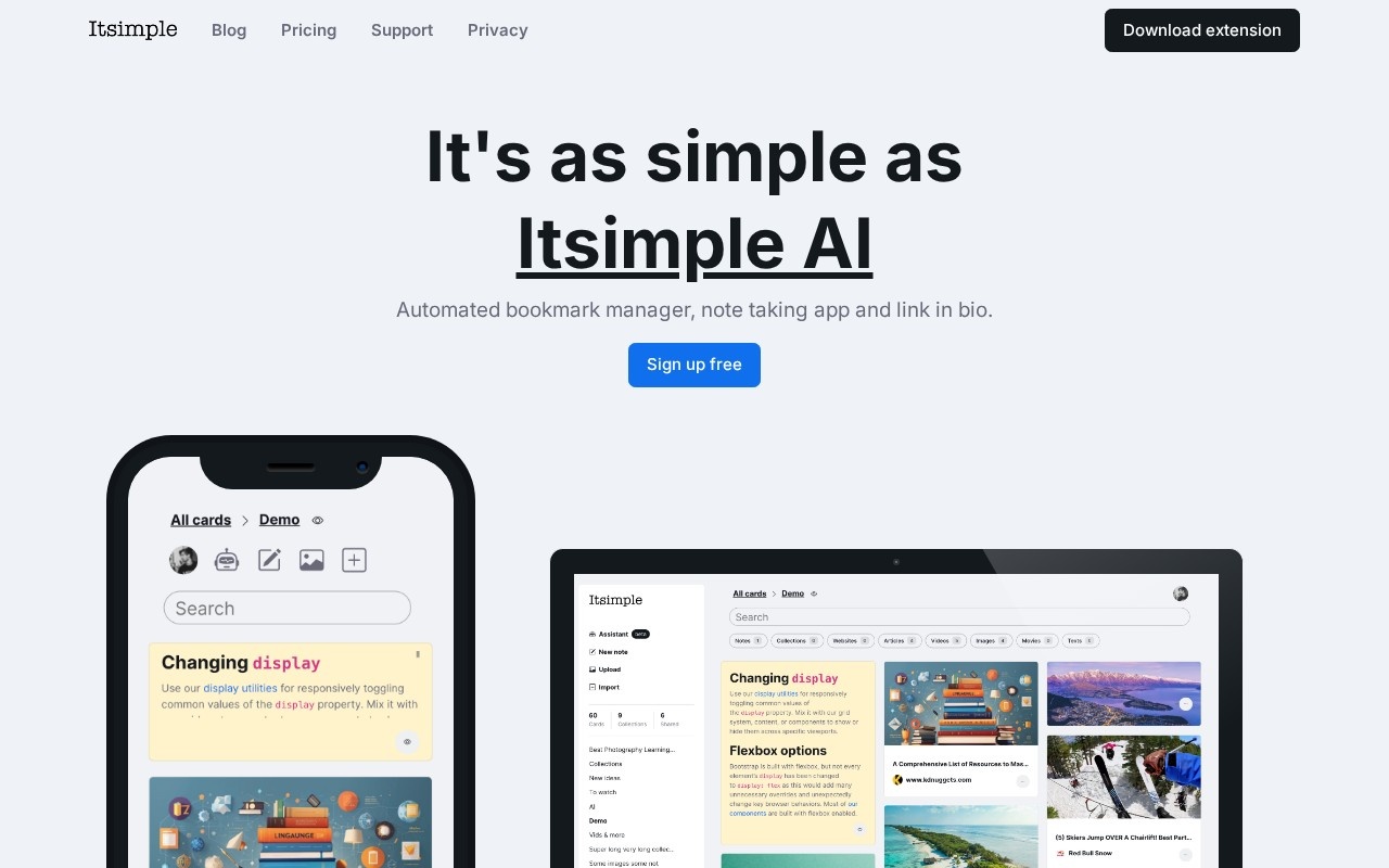 Itsimple AI官网截图