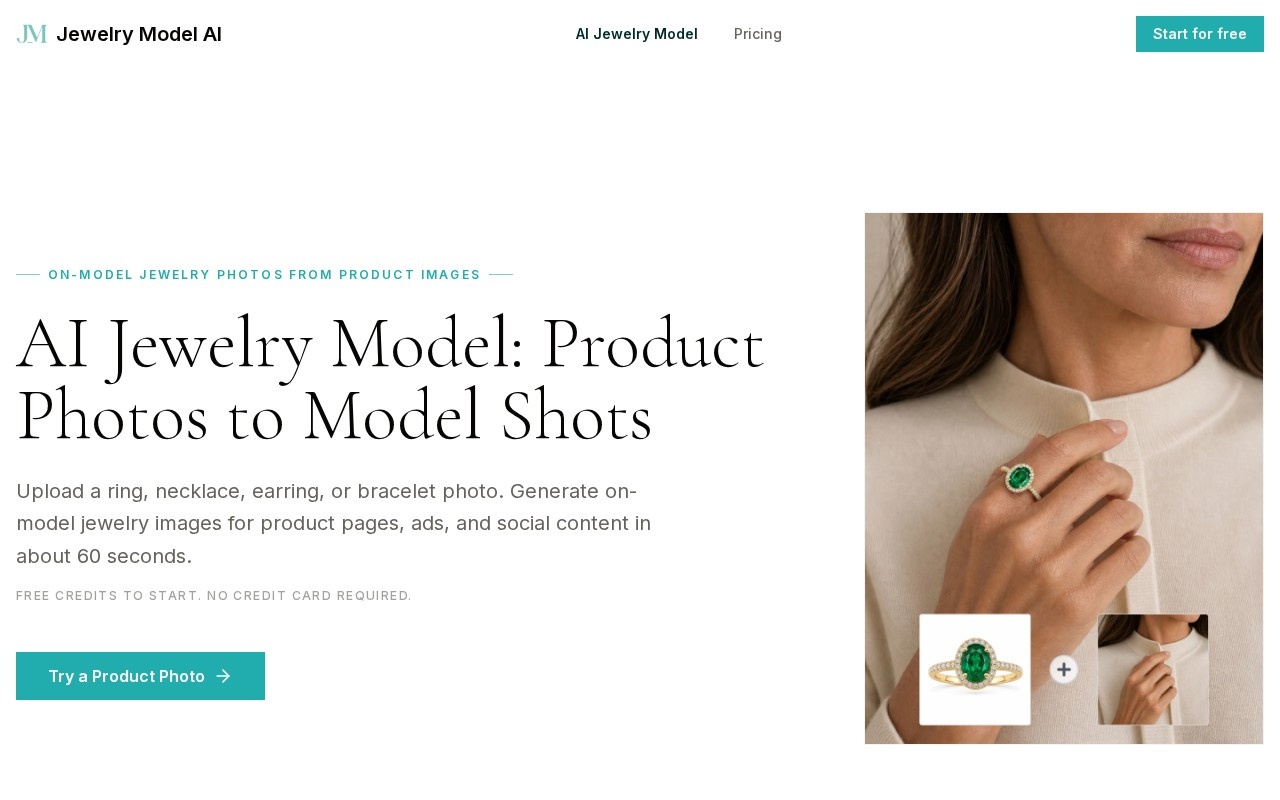 Jewelry Model AI官网截图