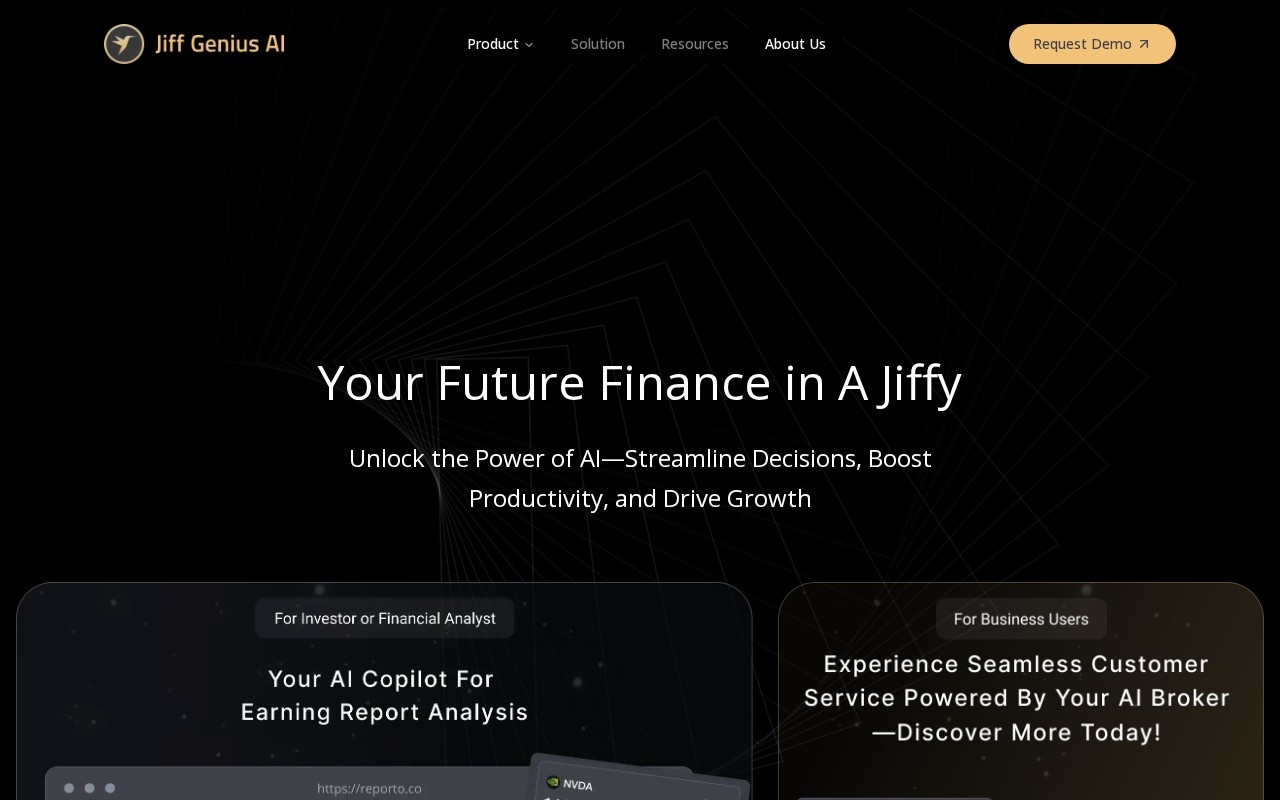 Jiff Genius AI官网截图