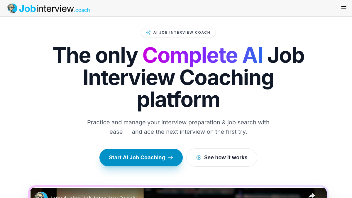 AI Job Interview Coach官网截图