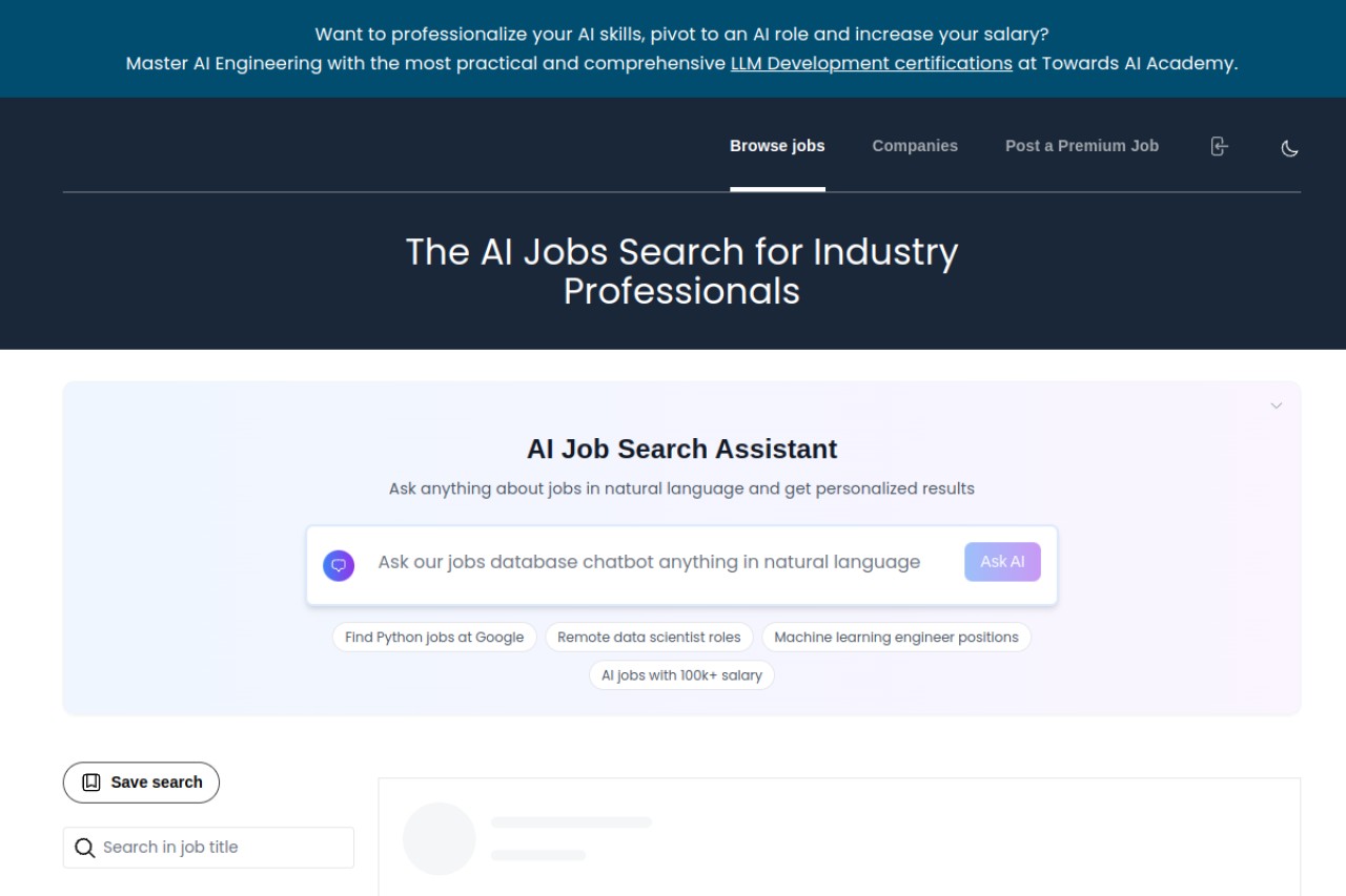 AI Jobs官网截图