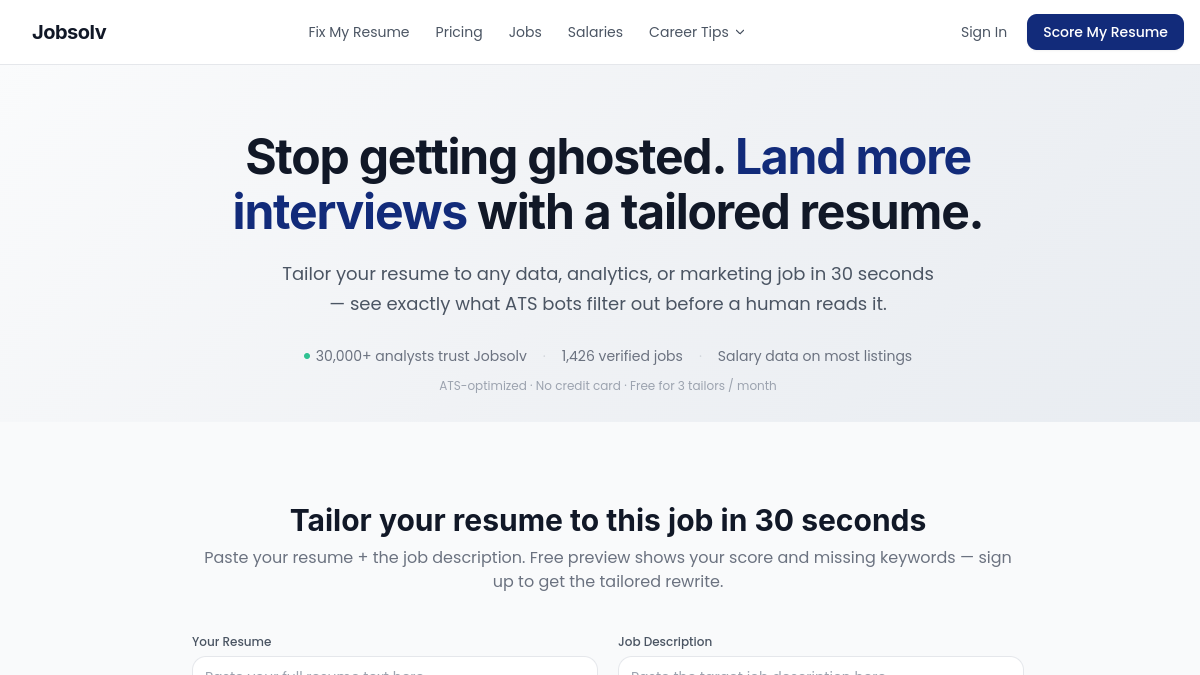 Jobsolv官网截图