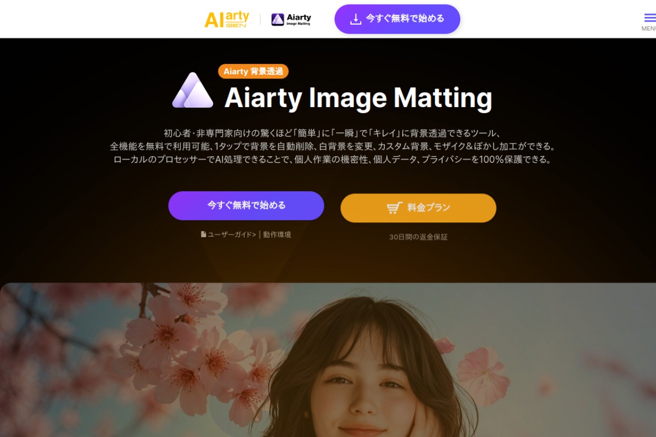 Aiarty Image Matting官网截图