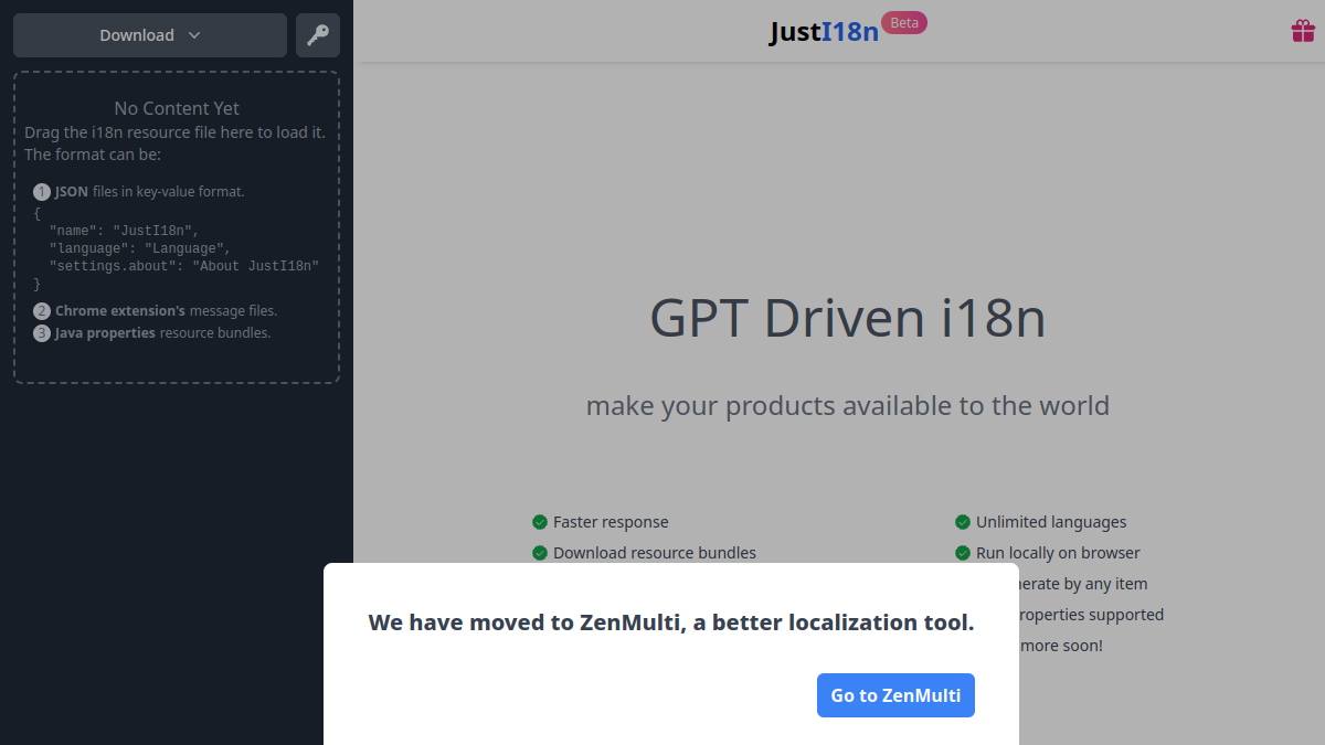 JustI18n官网截图