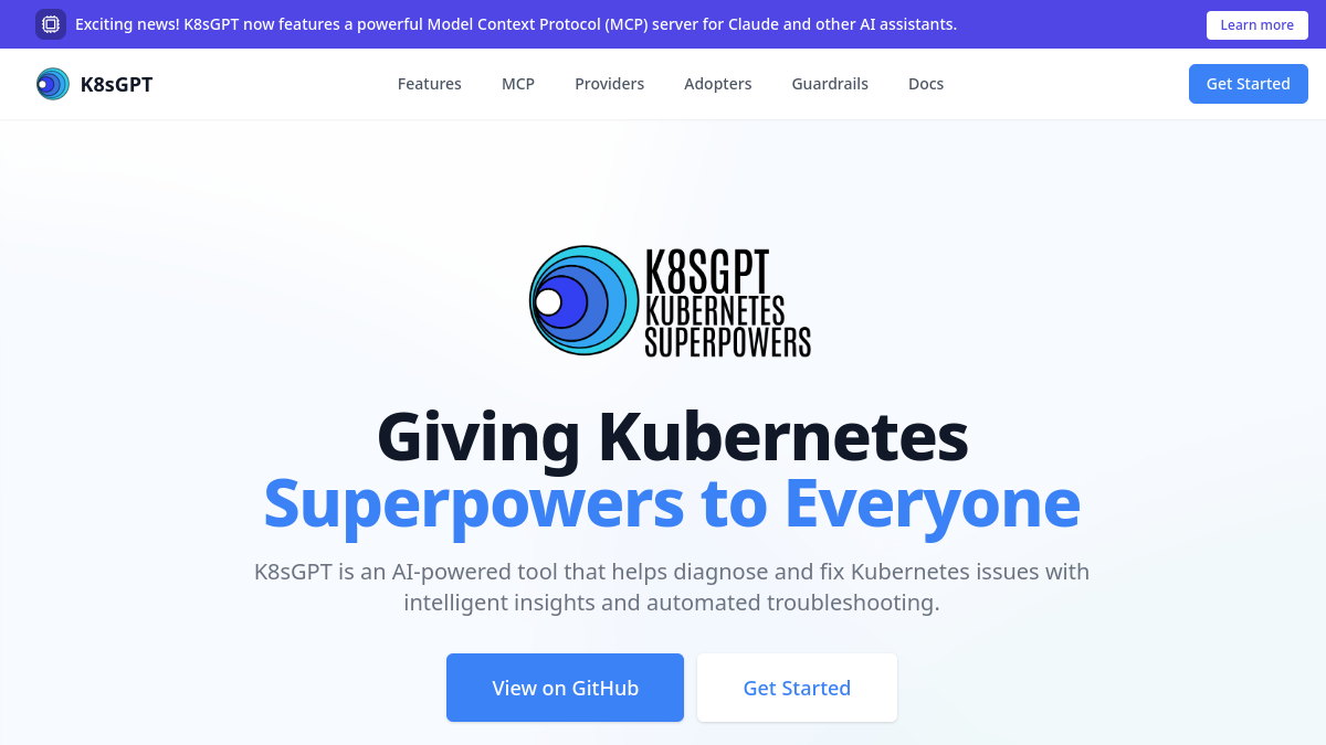 K8sGPT官网截图