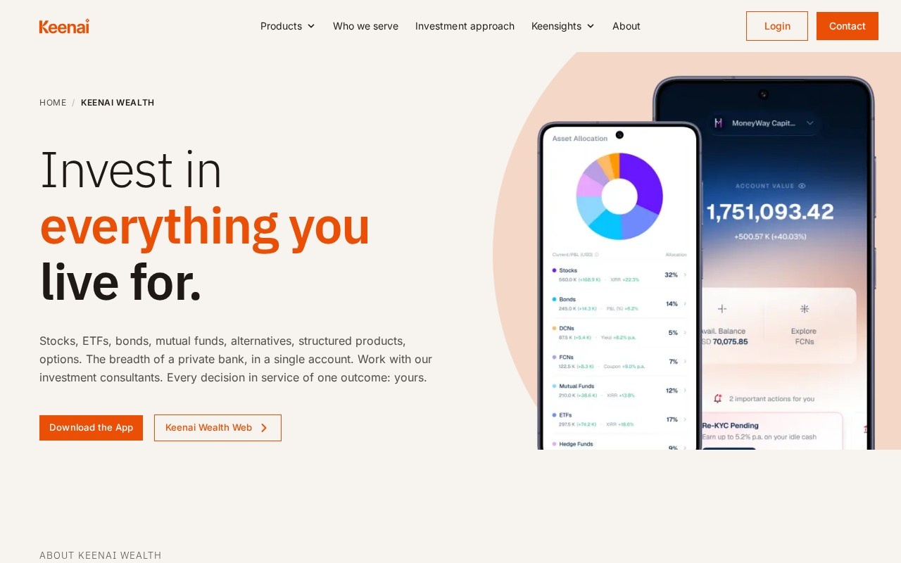 Keenai Wealth官网截图