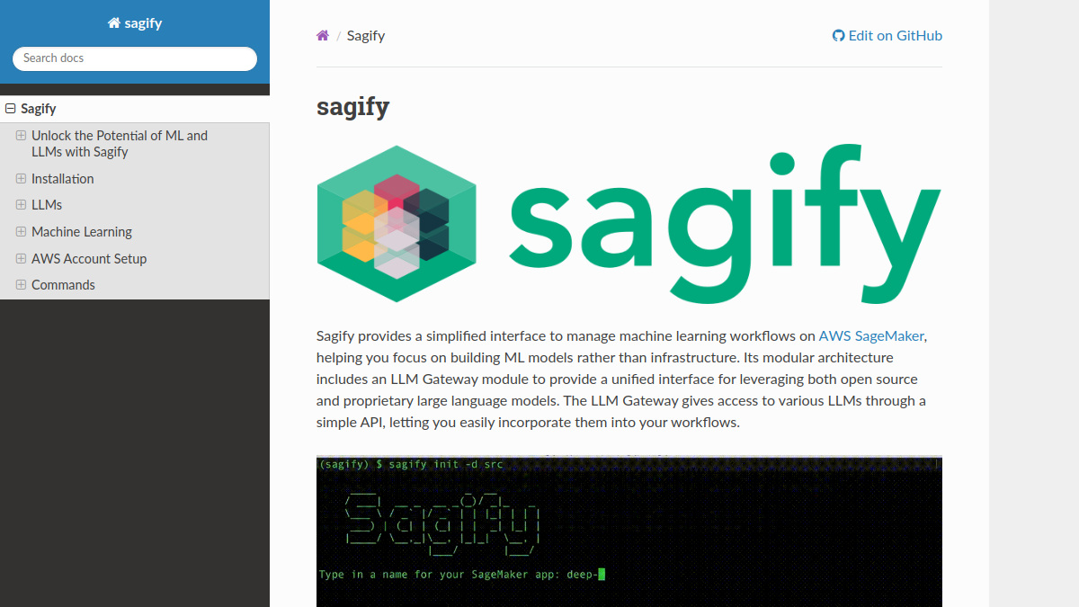 Sagify官网截图