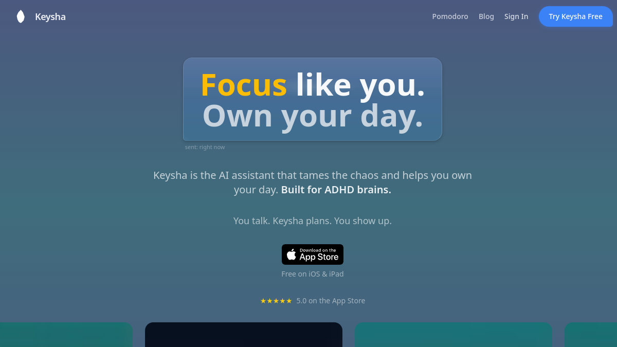 Keysha AI官网截图