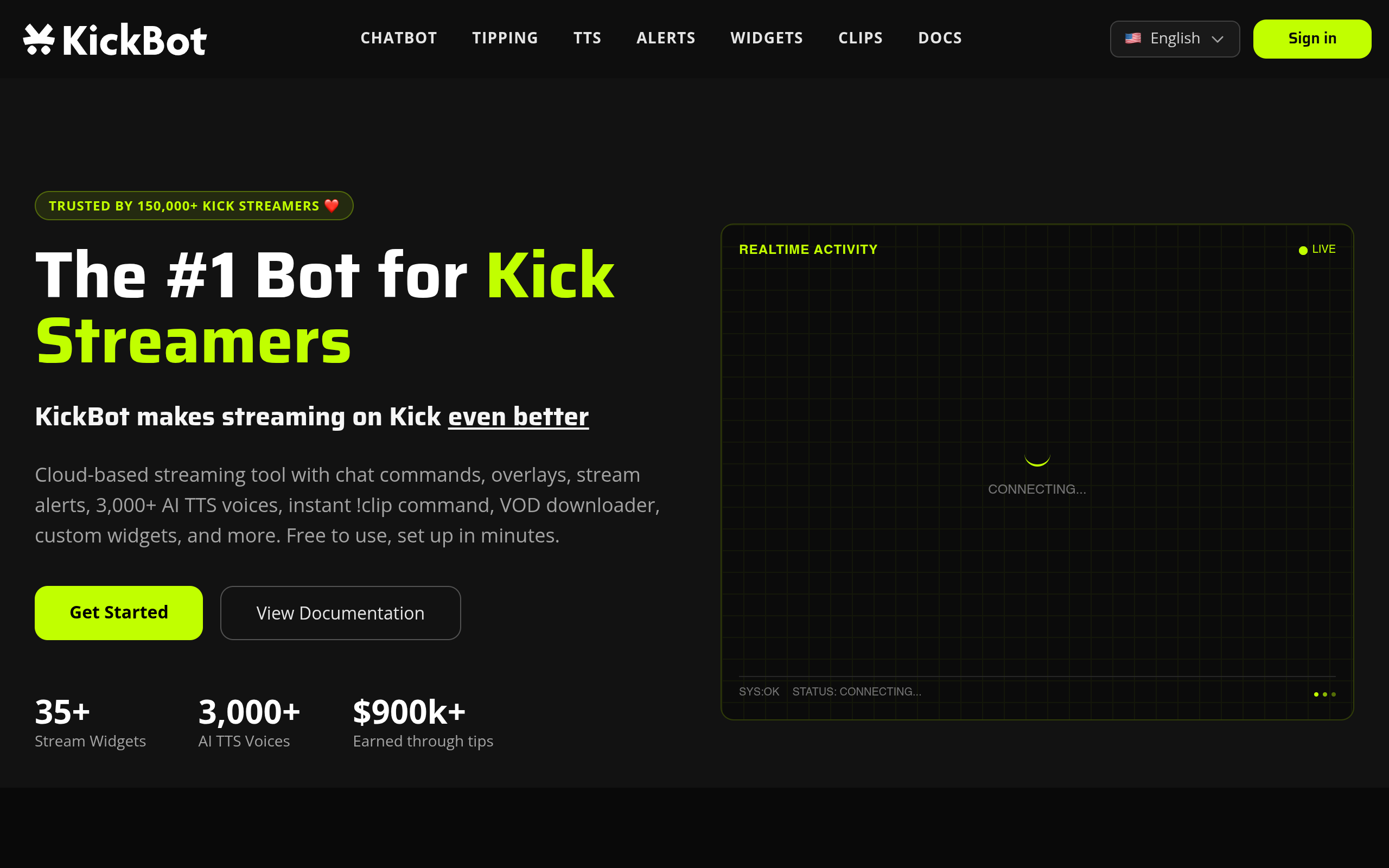 KickBot官网截图
