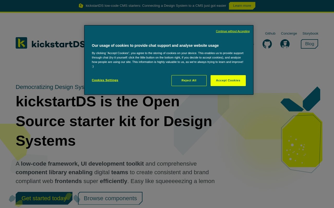 kickstartDS官网截图
