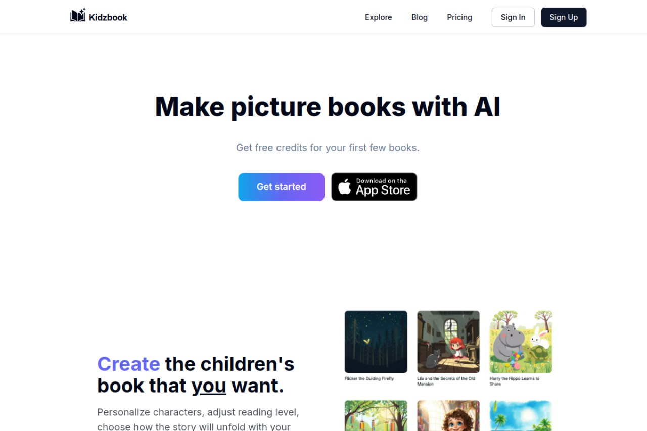 Kidzbook官网截图