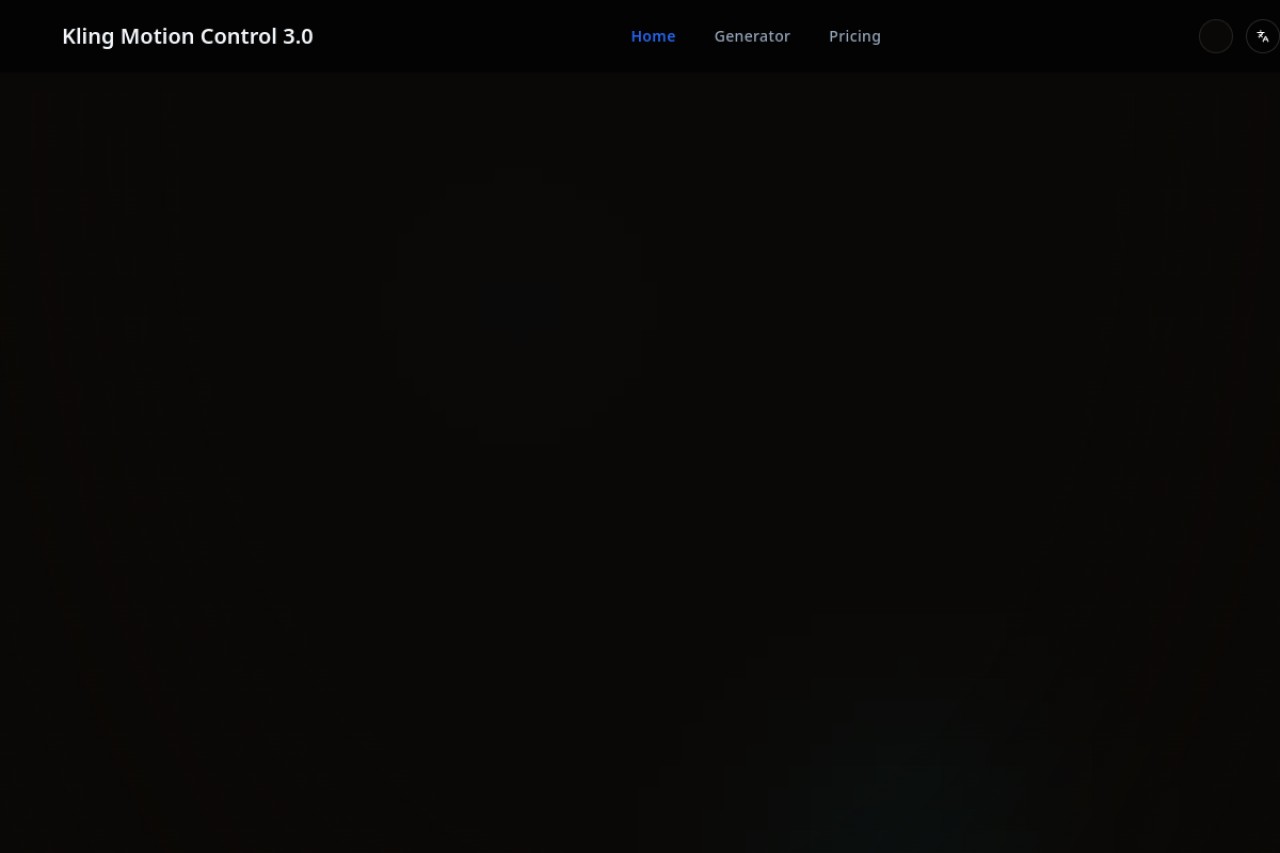 Kling AI 3.0 Motion Control官网截图