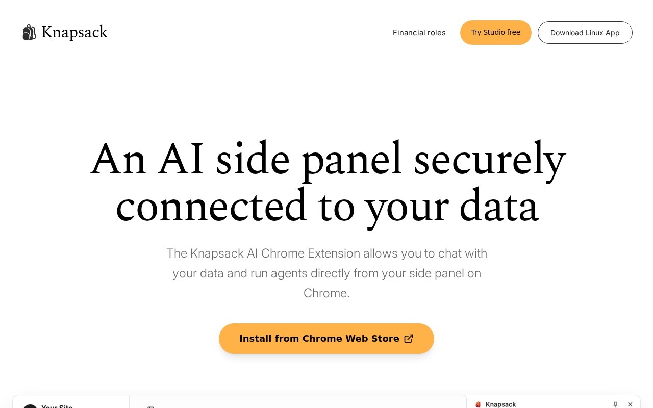 Knapsack Sidepanel官网截图