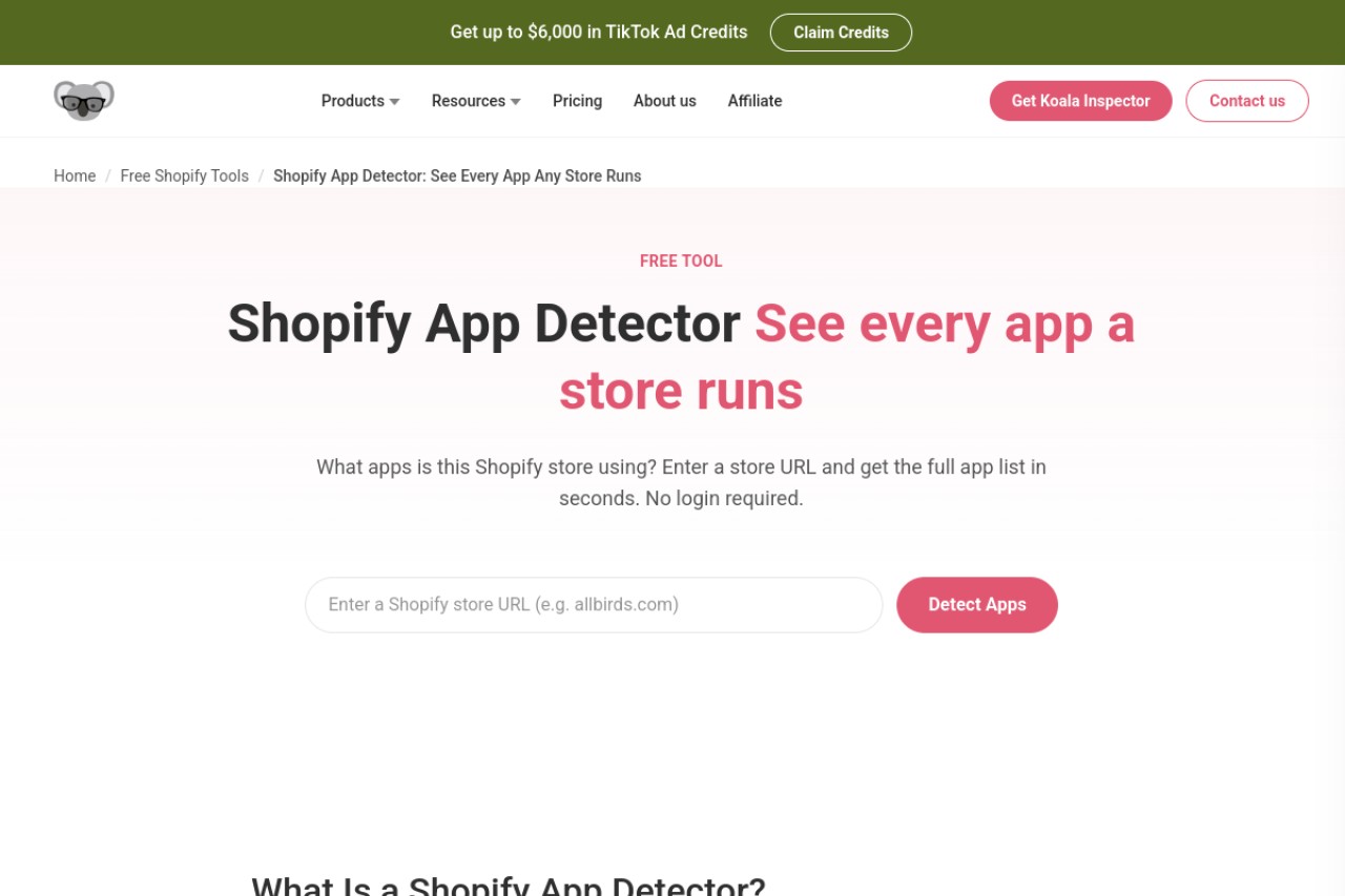 Shopify App Detector官网截图